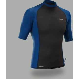 UV-Shirt Herren UV-Schutz 50+ mit Neopren Lycra schwarz/blau, blau|schwarz, XL