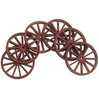 FUTUREORYY 12 Stück Wagenrad Deko Rustikale Wanddekoration im Vintage Western Stil Stabile Materialqualität Einfache Montage für Schlafzimmer und Riegel