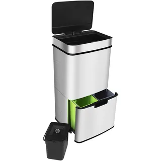 Ribelli Mülltrennsystem 72 l Silber