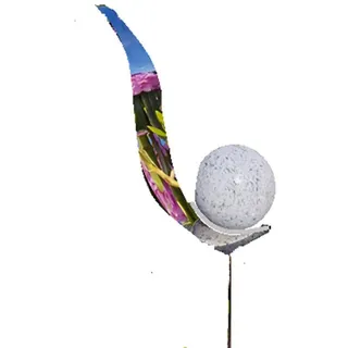 Jürgen Bocker - Gartenambiente Gartenstecker Flame Edelstahl Kugel hellgrau 126 cm Gartenstecker Beetstecker