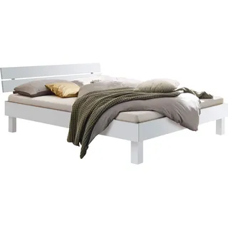 Hasena Prato 120 x 200 cm Fußhöhe 25 cm weiß deckend lackiert