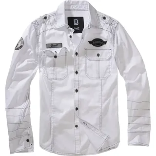 Brandit Textil Luis Vintage Langarmhemd White 6XL