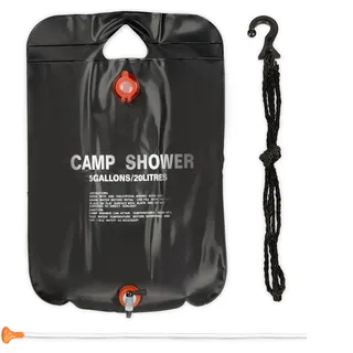 Relaxdays Campingdusche 20 l schwarz faltbar
