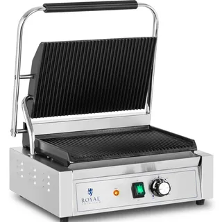 Royal Catering Kontaktgrill 2.200 W geriffelt -