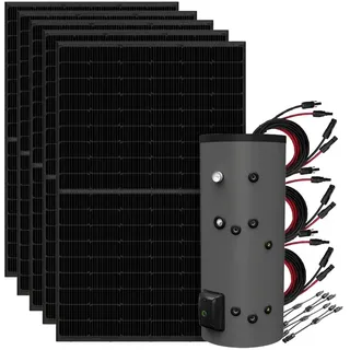 Offgridtec 2,25 kWp Full Black Solaranlage 2250 W inkl. 200L Fothermo Boiler