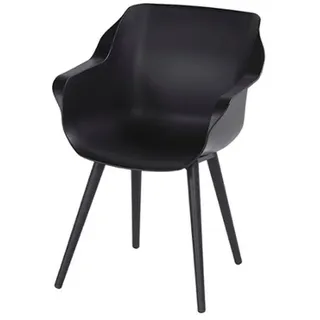 Hartman Gartenstuhl Sophie Studio Gartensessel 61,5 x 62 x 84 cm schwarz 2 St.