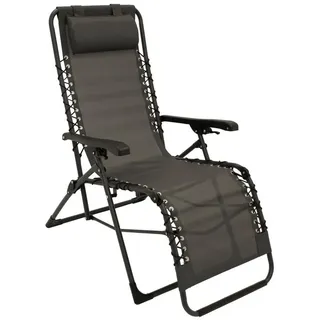 DEGAMO Relaxsessel NIZZA, Metall - Kunstgewebe grau,