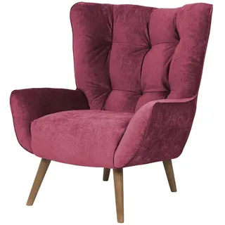 Soho Ohrensessel Jolyn Samt 87 x 100 x 86 cm Rot