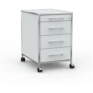 Versee Rollcontainer Bürocontainer VERSEE – 60 / 80 cm, 3 oder 4 Schubladen, Farbauswahl, (Schubladencontainer für Büro und Home-Office, 1 Rollcontainer), robust & kratzfest, 50kg belastbar grau 43,5 cm x 66,5 cm x 60 cm