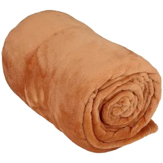 ARTI CASA Fleecedecke Kuscheldecke 150 x 200 cm Orange