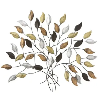 Levandeo® Wanddekoobjekt XXL Wandobjekt Eisen Baum-Design 91x103cm Metalldeko Modern Vintage Wa (1 St)