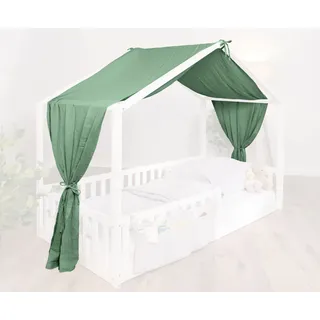 tiSsi® Betthimmel tiSsi® Baldachin Musselin für Hausbetten 90x200 cm grün
