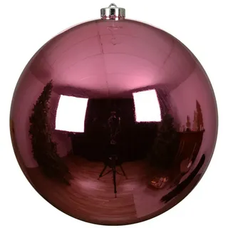 Annastore Weihnachtsbaumkugel XXL Weihnachtskugeln groß für den Außenbereich, frostsicher und wetterfest rosa Ø 20 cm