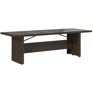 vidaXL Gartentisch mit Glasplatte 240 x 90 x 75 cm Braun