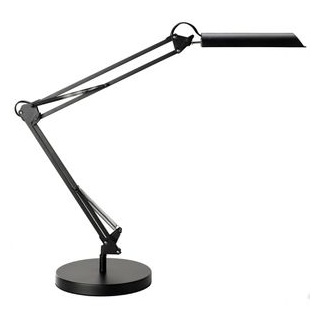Unilux Schreibtischlampe Swingo LED, Standfuß, Tischklemme, dimmbar, schwarz
