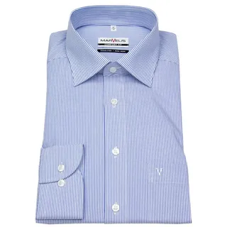 Marvelis Langarmhemd gestreift Blau 42