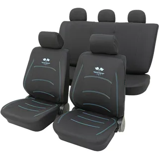 PETEX Auto Sitzbezüge Universal Komplett Set 11-teilig - Racing blau, Eco Class mit SAB 1 Vario