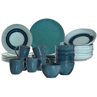 LEONARDO Kombiservice Matera Tafelservice 30er Set (30-tlg), Keramik blau