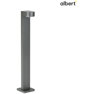 Albert LED Wegeleuchte Typ Nr. 2228, IP44, Höhe 70cm, 230V AC/DC, 3W 3000K 330lm, Alu-Guss / satiniert, Anthrazit ALB-622228
