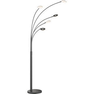 LED Bogenlampe FISCHER & HONSEL "Dent" Lampen Gr. Höhe: 225,00 cm, braun (sand schwarz) Bogenlampen