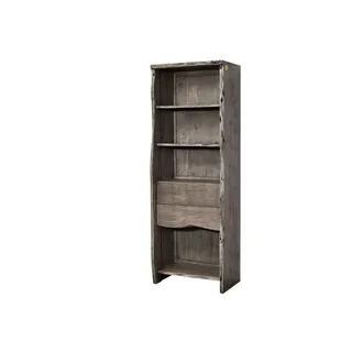 MASSIVMOEBEL24.DE Wandregal 71 x 45 x 204 cm Grau