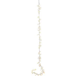 AM Design LED-Lichterkette Schneeflocke 5 m Silberfarben Bunt