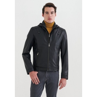 Pierre Cardin Outdoorjacke aus Kunstleder schwarz M