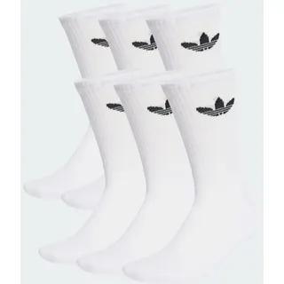 adidas Trefoil Cushion Crew Socken 6er Pack Weiß 43-45