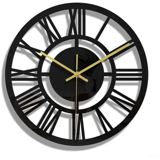 Elegante Kleine Wanduhr 30CM Durchmesser Vintage Modernes Design Lautlos Batteriebetrieben Große Zahlen Acryl Leicht Lesbar Einfach zu Installieren Für Wohnzimmer Esszimmer Büro Schlafzimmer Küche