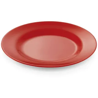 WAS Germany - Teller Set 12-teilig, flach, Ø 20 cm, rot, Melamin