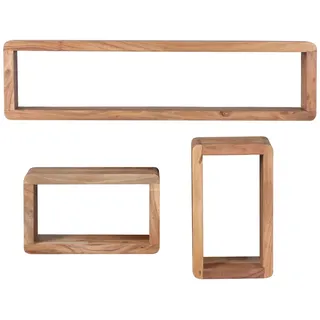 KADIMA DESIGN Wandregal 3er Set BOHA  onesize Beige