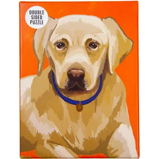 Talking Tables 100-teiliges orangefarbenes Poster |Haustiere, Tier | Für Kinder, Erwachsene, Hundeliebhaber, Geburtstagsgeschenk, Weihnachten, Orange Doppelseitiges Labrador-Hundepuzzle