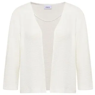 CECIL Strickjacke TOS Ajour Knit Open Jacket beige M (40)