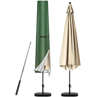 wiipara Sonnenschirm Schutzhülle 2-3 M Sonnenschirmhülle (190x30/50 cm) | Reißfest, Wasserdicht & UV-Schutz, Ampelschirm Hülle mit Stab, Wetterfeste Oxford-Stoff Abdeckhauben, Gartenschirm Abdeckung