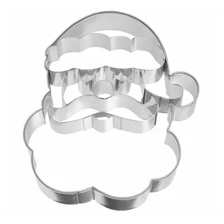 RBV Birkmann Birkmann, Ausstechform Weihnachtsmann-Gesicht, Ausstecher, Plätzchenform, Keks, Plätzchen, Edelstahl,