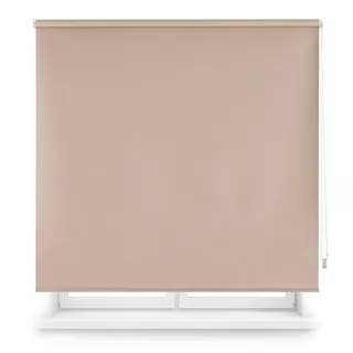 INTERBLIND | Verdunkelungsrollo, glatt, hochwertig, Größe 120 x 175 cm Breite x 175 cm Höhe, Verdunkelungsrollo, Stoffmaß 117 x 170 cm, Thermo-Rollo Elfenbein, Wärmedämmung von Licht, Kälte und Wärme