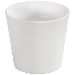 Dehner Übertopf Basic Blumentopf, rund, Keramik, glasiert, klassisch schöner Übertopf in verschiedenen Farben und Formen weiß Ø 36 cm