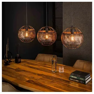 famlights Pendelleuchte Pendelleuchte Erin in Braun-antik E27 3-flammig, ohne Leuchtmittel braun Ø 30.00 cm x 8.00 cm x 115.00 cm x 150.00 cm