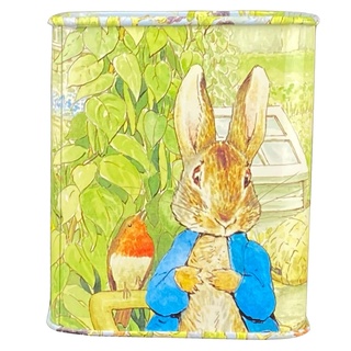 Spardose Design Peter Rabbit - Liebevoll gestaltete rechteckige Spardose - Motiv Hase - Material: Blech - Maße: (L x B x H): 7,7 x 7,7 x 8,2cm