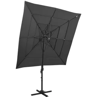 vidaXL Sonnenschirm 250 x 250 cm Anthrazit