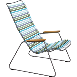 2x Houe, Sessel, CLICK Relaxsessel Lounge chair Bambusarmlehnen Stahlgestell