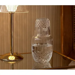 Bedside Water Carafe With Glass Set Karaffe Mit Glas Wasser Night Wasserkaraffe Bedroom Karaffen Wasserkrug Nachttisch Glaskaraffe Glaskrug Jug Glaskanne Wasserflasche Krug Trinkgläser Mouthwash