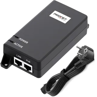 PROCET 10 Gigabit PoE Injektor 30W Injektor IEEE802.3at 10G PoE Ethernet Adapter für eero PoE 7, U6-Enterprise, U7 Pro Max, U7 Pro XG WiFi 7 Drahtloser AP, G5 PTZ Camera, HD PTZ Camera