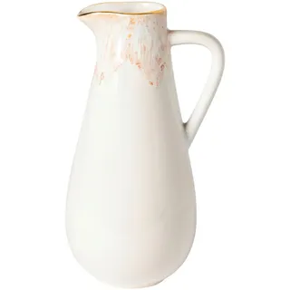 Costa Nova Krug Taormina, Weiß Hochglanz, Gold, Keramik, 1.65 L, 15x28x15 cm, Handmade in Europe, Kaffee & Tee, Kannen, Karaffen