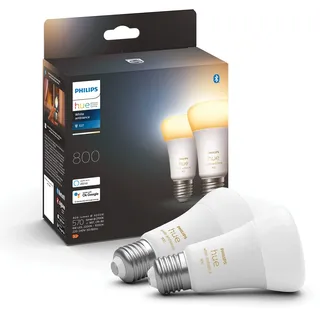 Philips Hue White Ambiance E27 6W, 2er-Pack (929002489802)