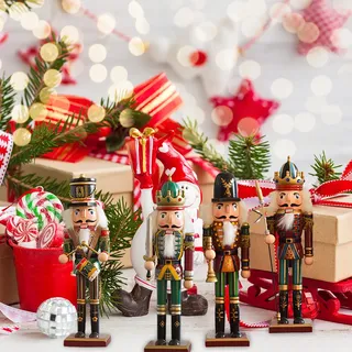 Dekorativer Nussknacker In Soldatenform Aus Holz – Traditionelle 30 Cm Große Figur – Europäischer Weihnachtsbaumschmuck
