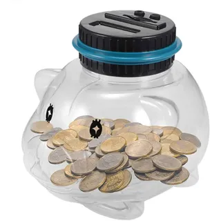 BSTCAR Spardose mit Zähler - Digitale Sparschwein mit Automatische LCD Anzeige Zähler Automatische Münzzählglas Spardose Geld Sparen Box Münze Spartopf Container Kinder