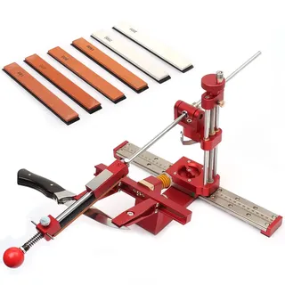 Professioneller Präzisions Messerschärfer mit 6 Schleifsteinen, 360° Drehbarer Winkel, Verstellbares Design, Fester Winkel Profi Messerschärfer Set Knife Sharpener