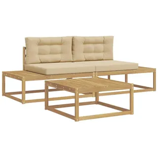 vidaXL Sofaelement Loungesofa weiß/beige