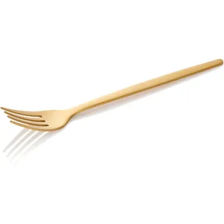 WAS Germany - Menügabel Set ALEX GOLD, mit gold, matter PVD Beschichtung, 21 cm, Set á 12 Stück, Chromnickelstahl 18/10